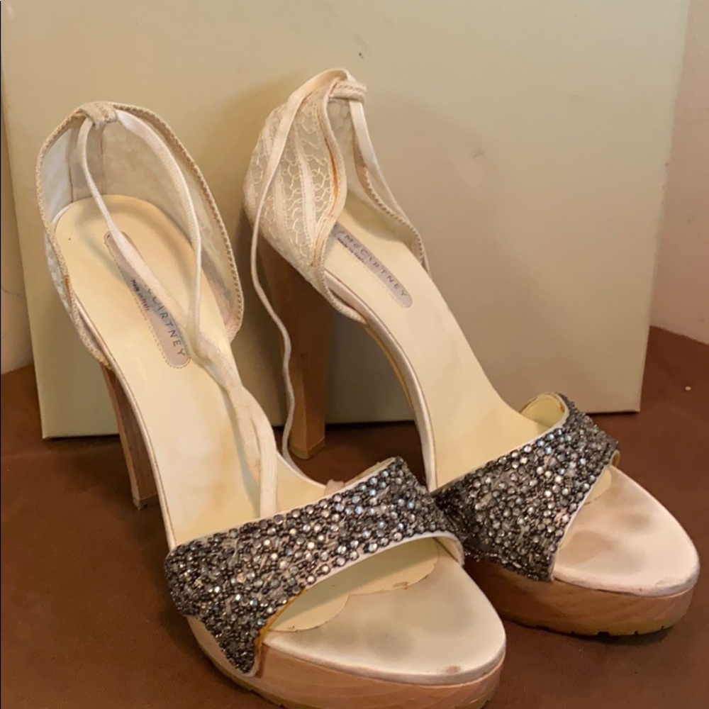 Stella McCartney Wooden Heel Sandal w/stones size8